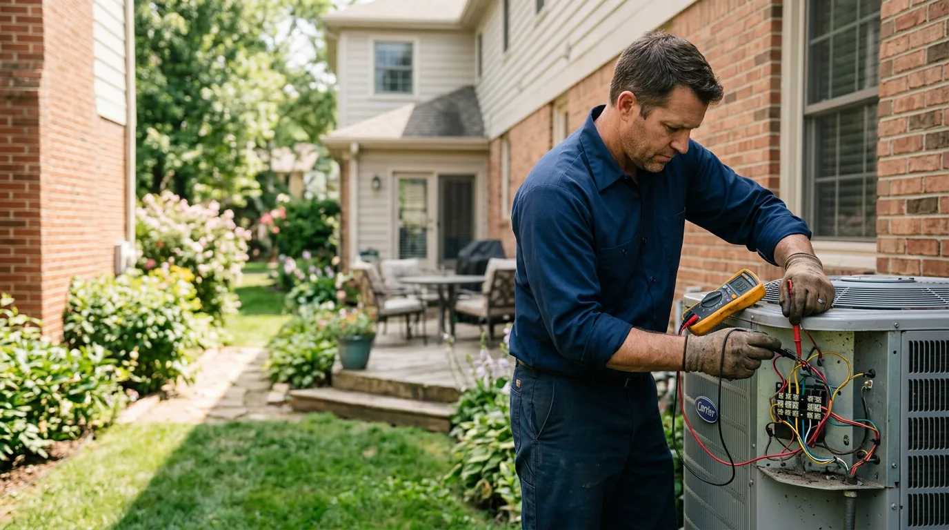 HVAC technician working near Plymouth, CA